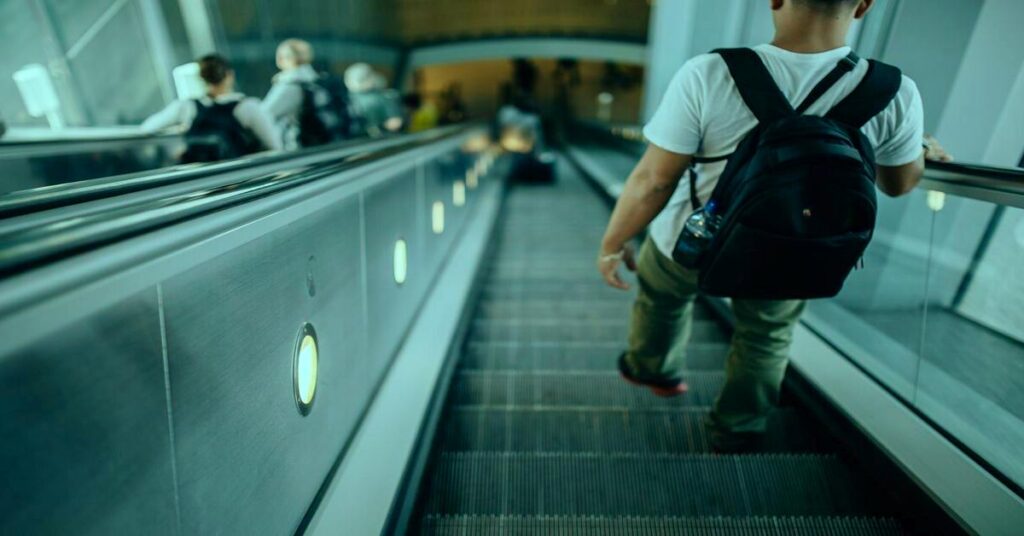 Anti-Theft Backpacks for Safe Travel with city skyline and traveler carrying secure travel bag