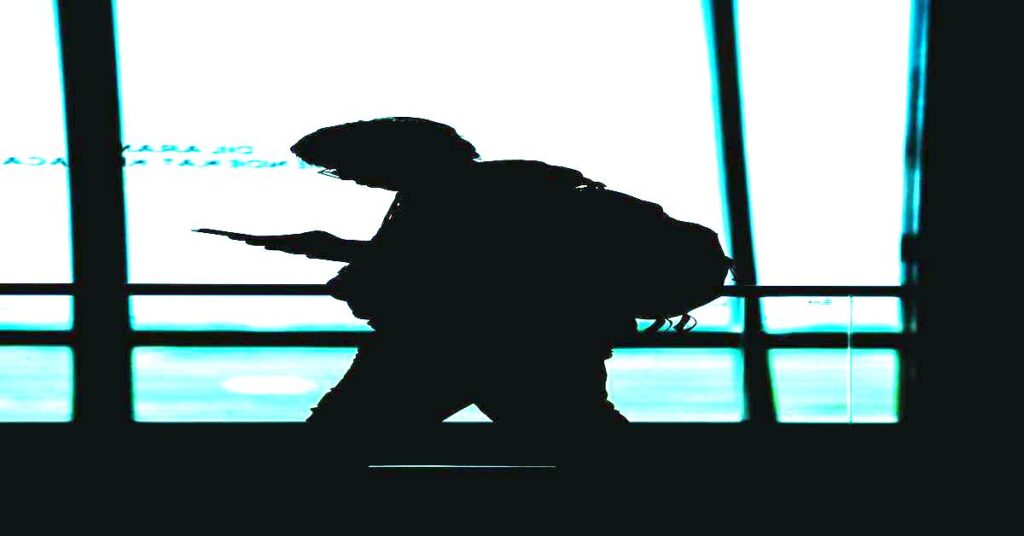 Best Power Bank for Travel showing low battery phone during airport travel stress moment