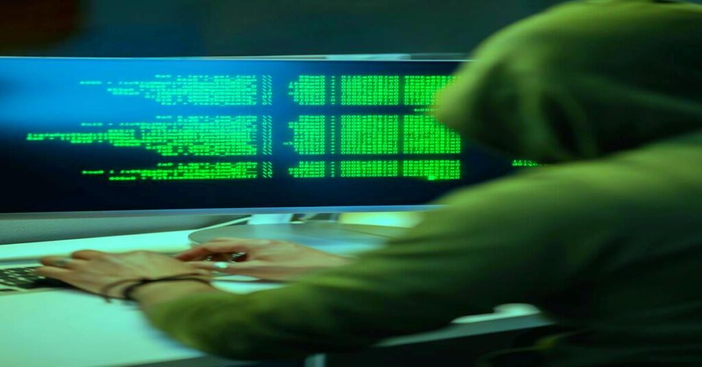 hacker scanning card RFID digital theft concept cyber security travel