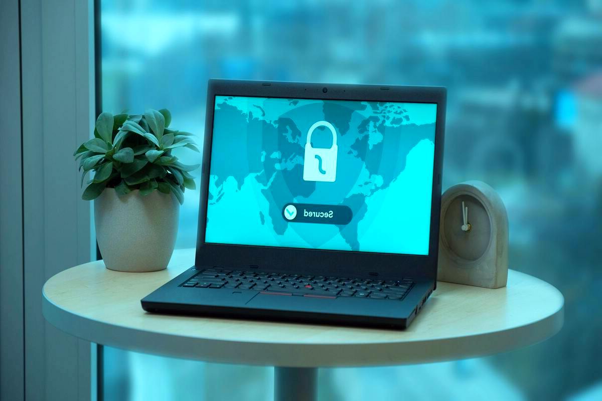 Privacy Policy personal information protection laptop security lock safe browsing internet privacy concept