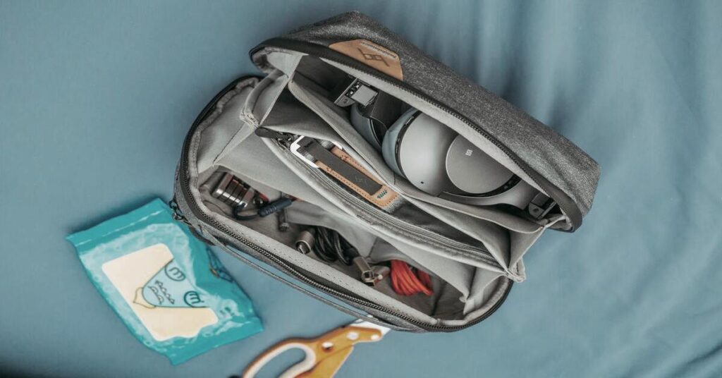 organized tech pouch gadgets charger cables travel bag
