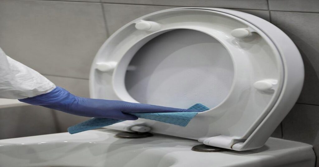 airplane toilet close up hygiene germs travel safety