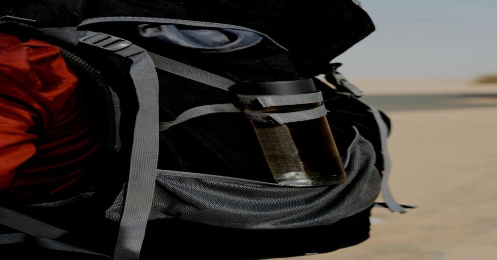 hiking backpack hydration travel outdoor adventure water bottle