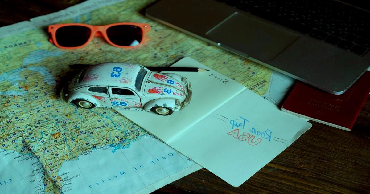 Solo Travel Guide travel planning notebook map laptop smart trip organization strategy concept